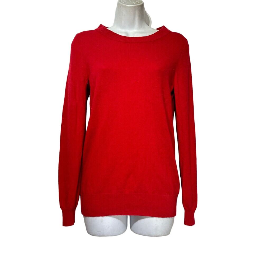 Jen Nie Liu Red 100% Cashmere Sweater Womens Size S